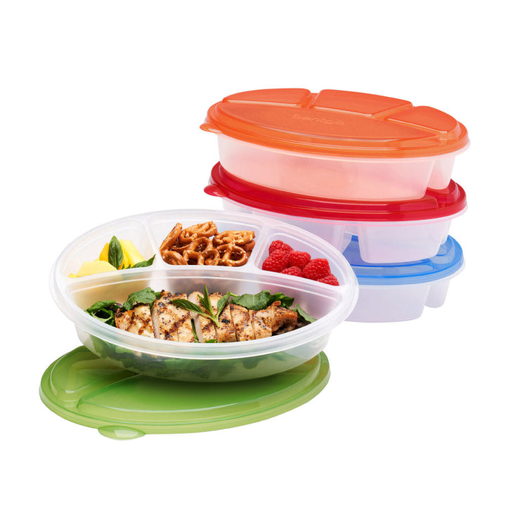 Bentgo Easyboxes 4-Compartment Oval Containers 8-Piece Set R6