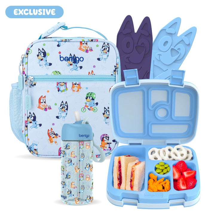 Bentgo + Bluey Kids Prints 5-Piece Lunch Box Set Q0
