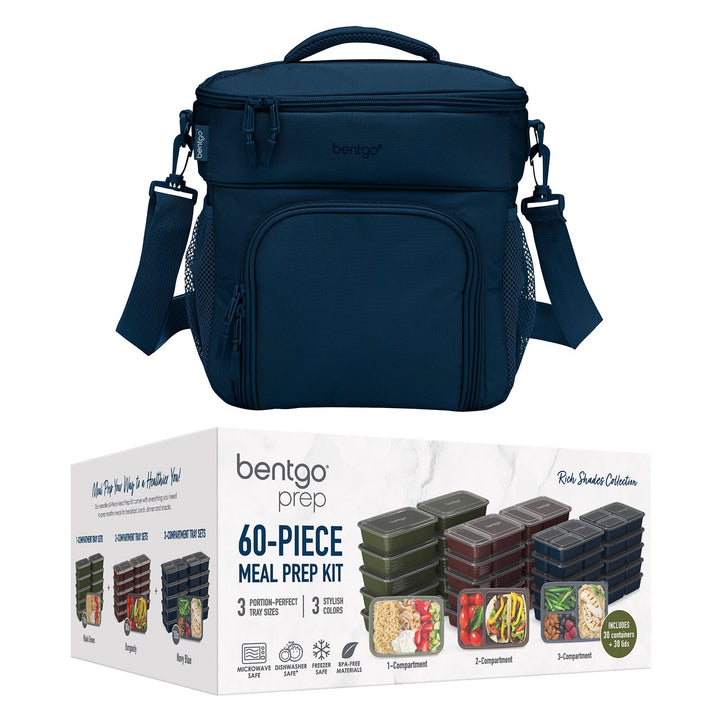 Bentgo Prep Deluxe Bag & 60-Piece Meal Prep Container Set X6